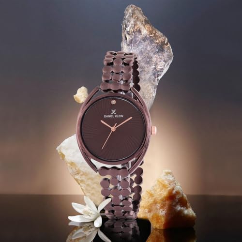 Daniel Klein Coffee Multi Linked Strap Brown Dial Women Premium Analog Watch - DK.1.14020-3 - Image 2