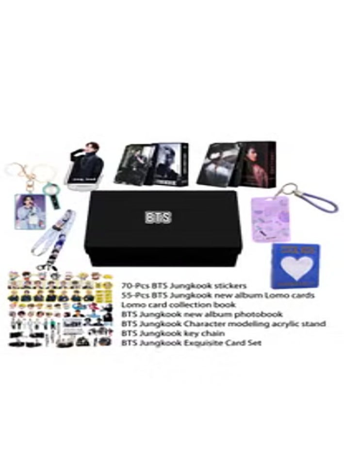 KPOP Kpop JungKook BTS New Album Merchandise Gift Box with Photocards Lanyard Sticker Keychain Pack for Fans  - Image 4