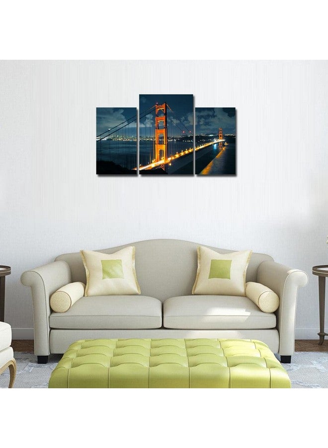 Go Hooked MDF Wall Painting/Hanging Art/Decor (28 cm x 9 cm x 28 cm, 3 Frames, Mdf3X-72) - Image 1