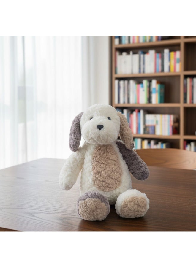 DANUBE HOME 40 cm White & Grey Plush Puppy Soft Toy – Fluffy Stuffed Animal Dog, Adorable Cuddly Plush for Kids, Ideal Birthday or Newborn Gift - Image 1