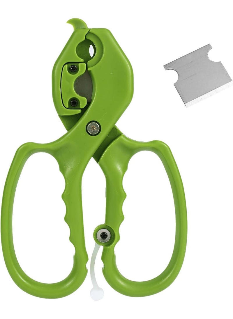 Floral Scissor, 2 In 1 Stainless Steel Garden Flower Shear Replaceable Blade Florist Tools for Cutting Fresh Flowers Leafs Rose Thorn (Green) - Image 1