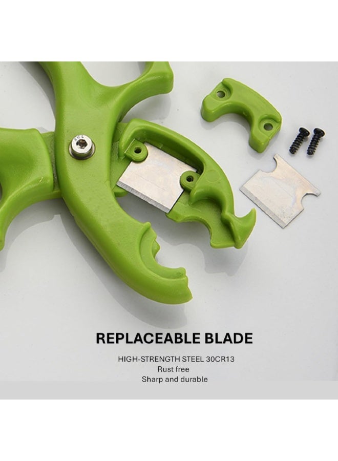 Floral Scissor, 2 In 1 Stainless Steel Garden Flower Shear Replaceable Blade Florist Tools for Cutting Fresh Flowers Leafs Rose Thorn (Green) - Image 3