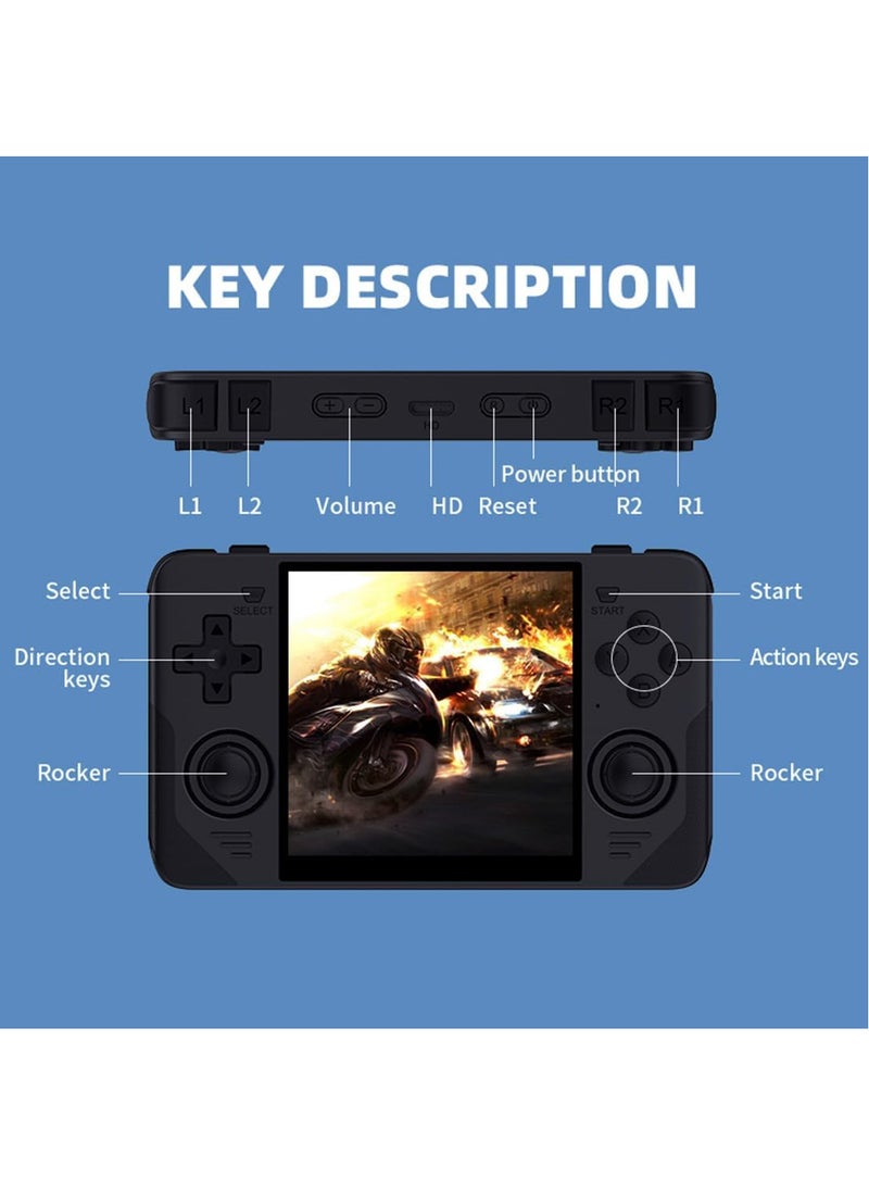 Powkiddy - RGB30 Handheld Game Console 4.0 inch Pro Retro Games Consoles Classic Video Games System Built-in Rechargeable Battery Gaming Consoles (Blue, 128G) - Image 1