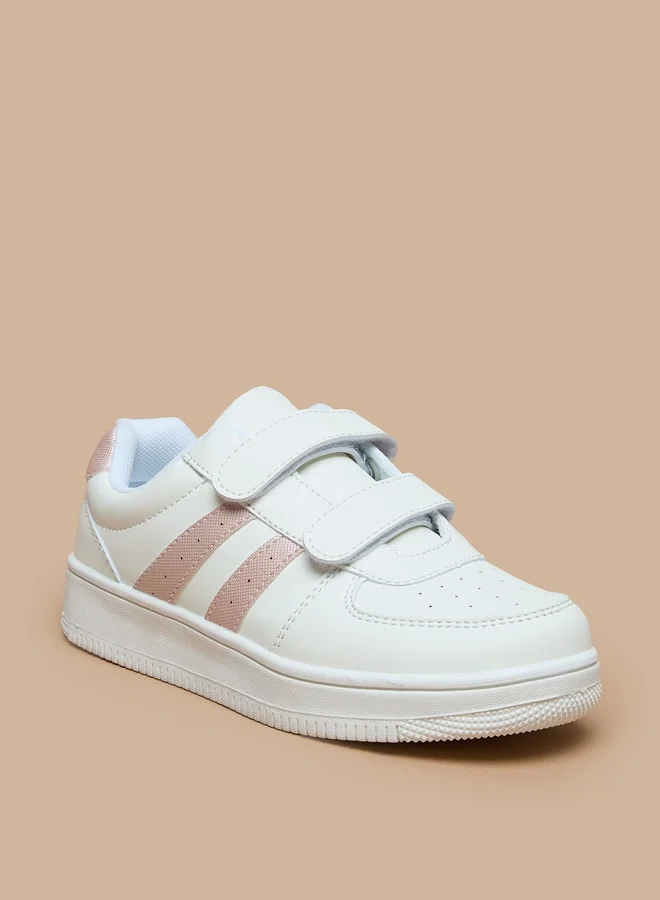 فلورا بيلا من شو إكسبرس Girls Panelled School Shoes With Hook And Loop Closure