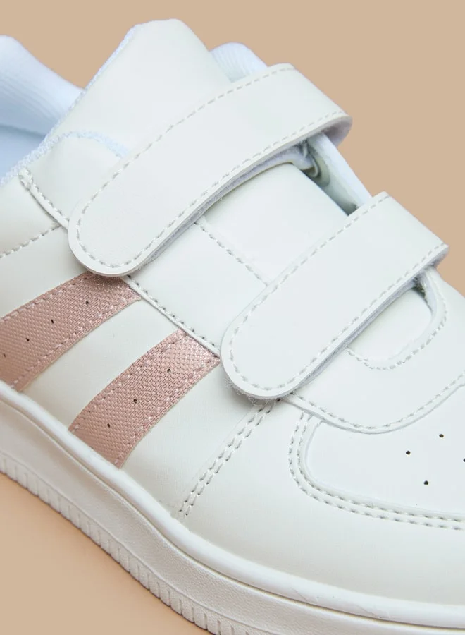 فلورا بيلا من شو إكسبرس Girls Panelled School Shoes With Hook And Loop Closure
