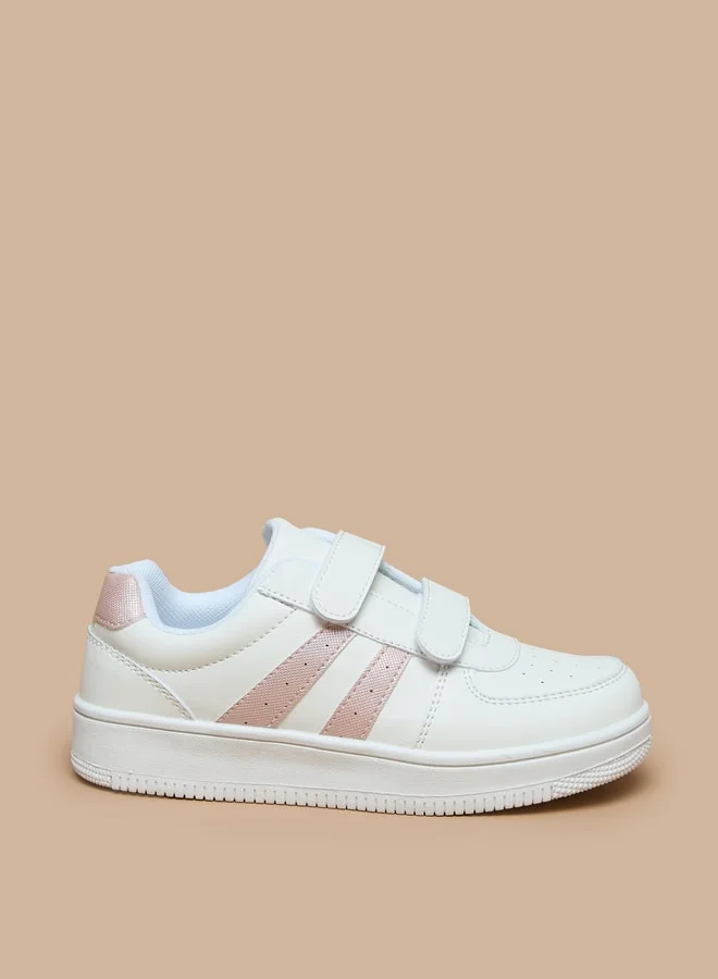 فلورا بيلا من شو إكسبرس Girls Panelled School Shoes With Hook And Loop Closure