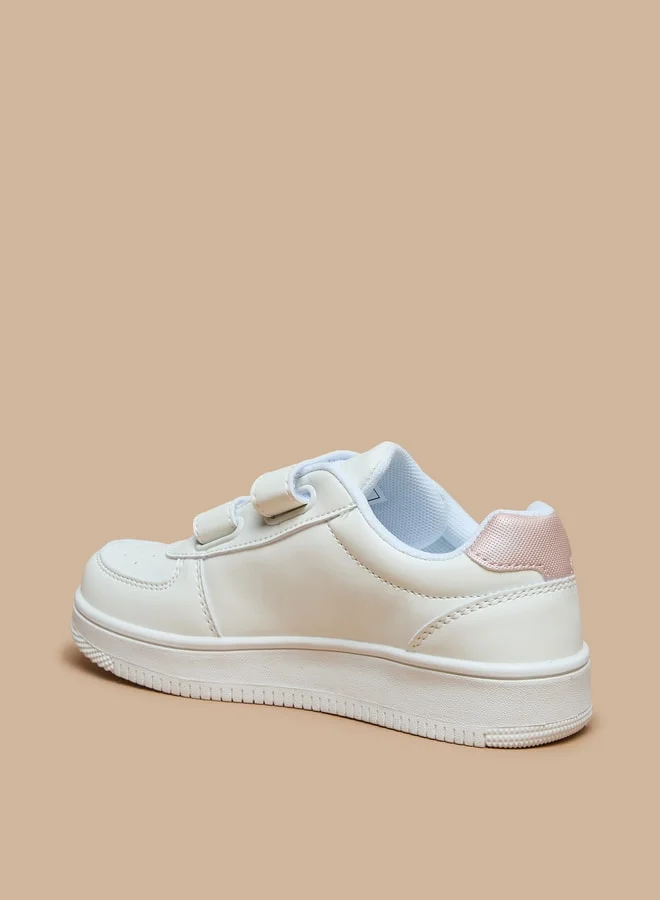 فلورا بيلا من شو إكسبرس Girls Panelled School Shoes With Hook And Loop Closure