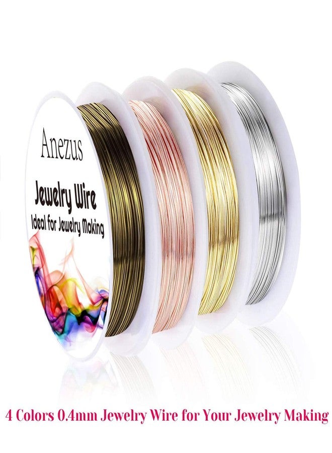 anezus 7 Pcs Jewelry Pliers and Jewelry Beading Wire Tools Set Includes Needle Nose Pliers, Round Nose Pliers, Wire Cutters and Craft Wire for Jewelry Repair Making Supplies - Image 2