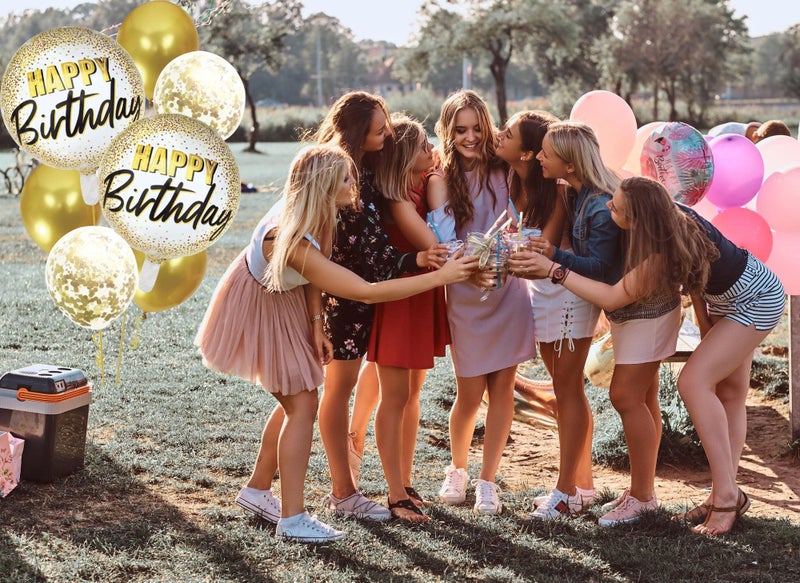 PLAP Happy Birthday Party Set Golden Happy Birthday Party Decorations - Image 3