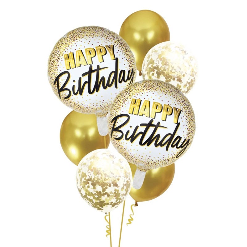 PLAP Happy Birthday Party Set Golden Happy Birthday Party Decorations - Image 1