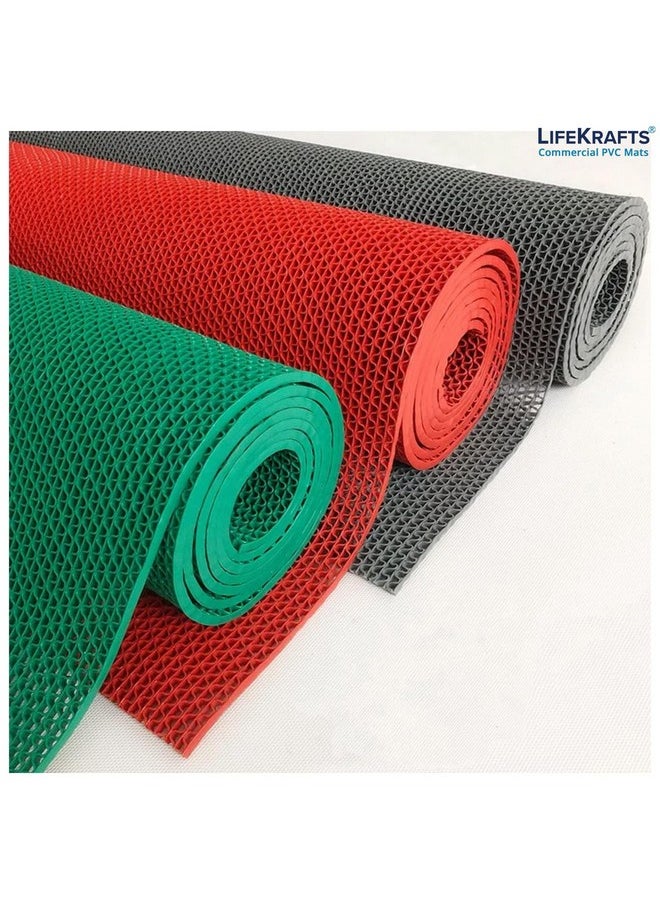 Lifekrafts Lifekrafts Anti-Skid mat Multipurpose Commercial PVC Floor Mat for Bathroom, (2ft x 4ft Green), Kitchen, Swimming Pool, and Entryways | Dirt Trapper Heavy Duty Non-Slip Mat.  - Image 5