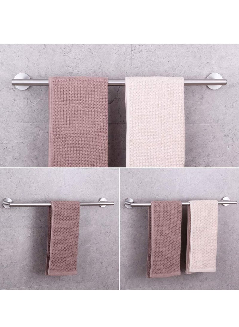 MIXDE Modern 4-Piece Bathroom Hardware Set 24-Inch Towel Bar Toilet Paper Holder and 2X Towel Hook Wall Mounted Brushed SUS 304 Stainless Steel - Image 3