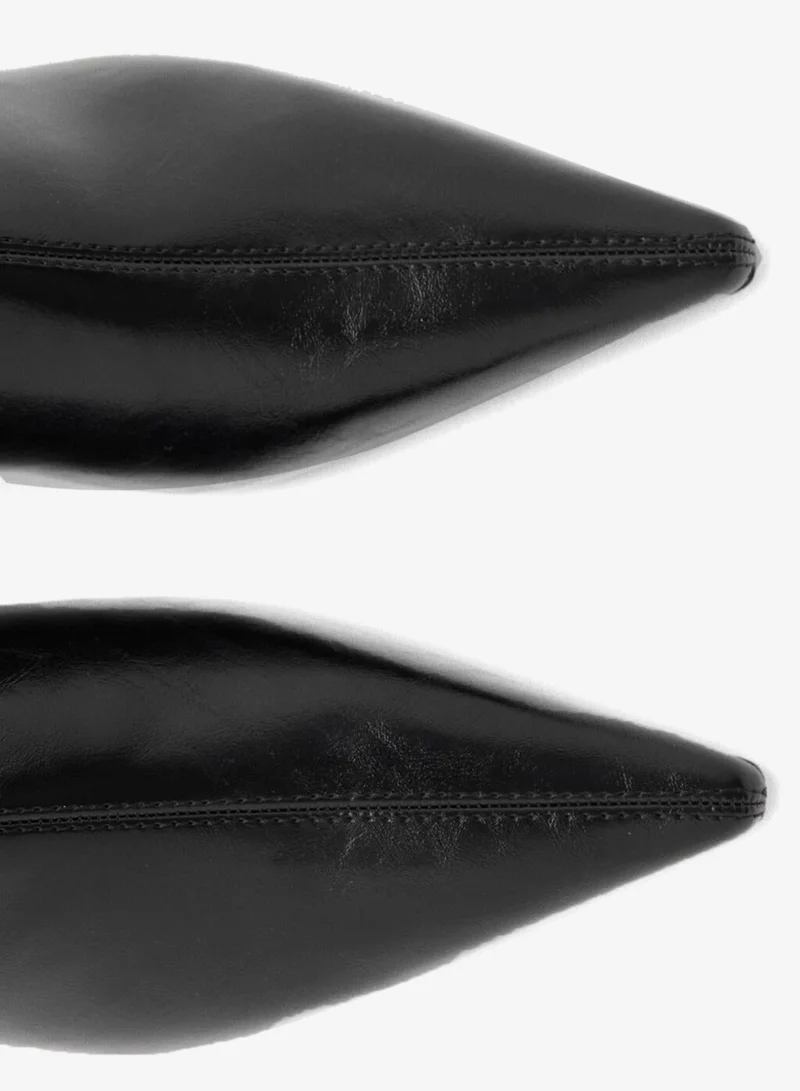 MANGO Kitten-heel pointed-toe ankle boots