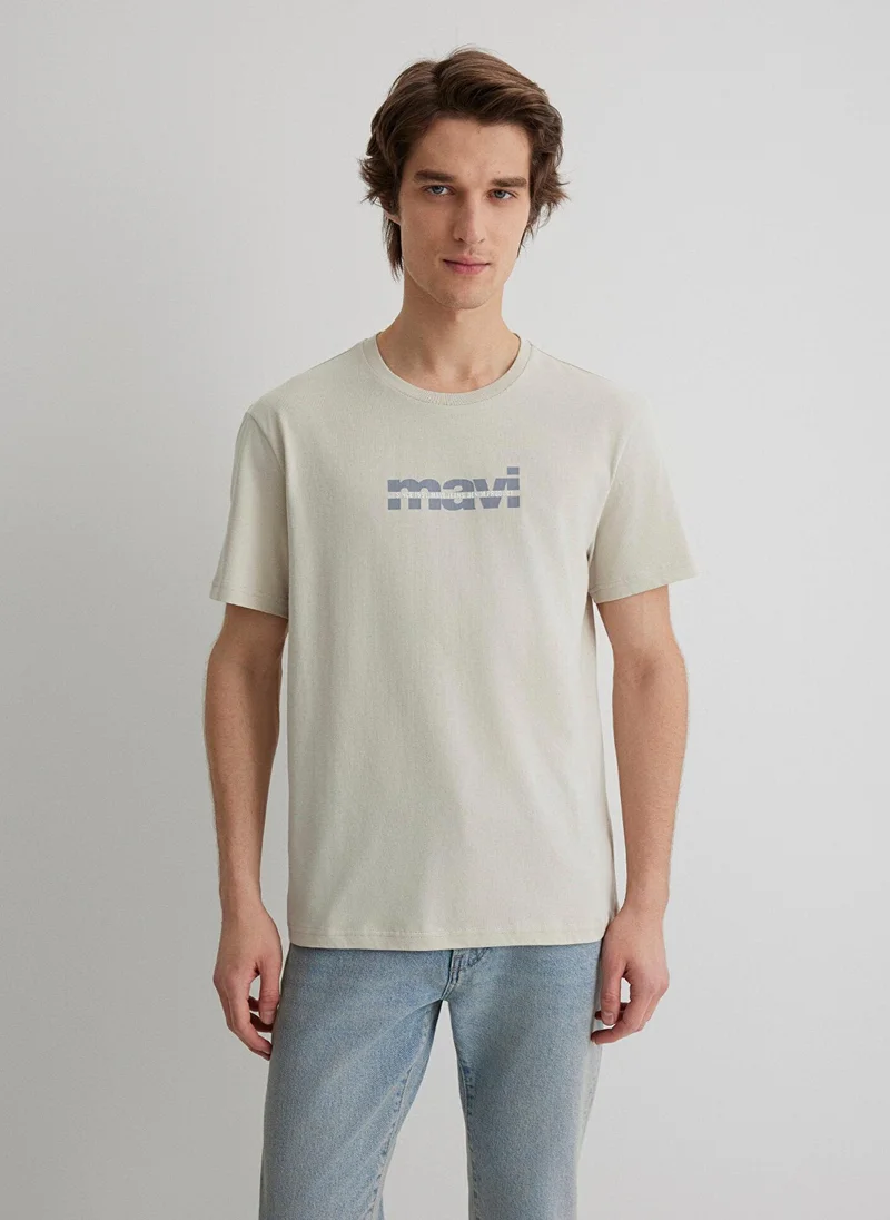 MAVI Mavi Logo Printed Grey Tee