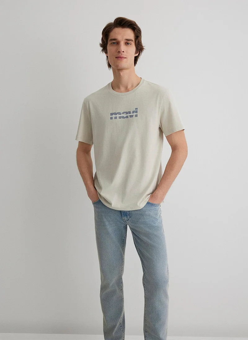MAVI Mavi Logo Printed Grey Tee