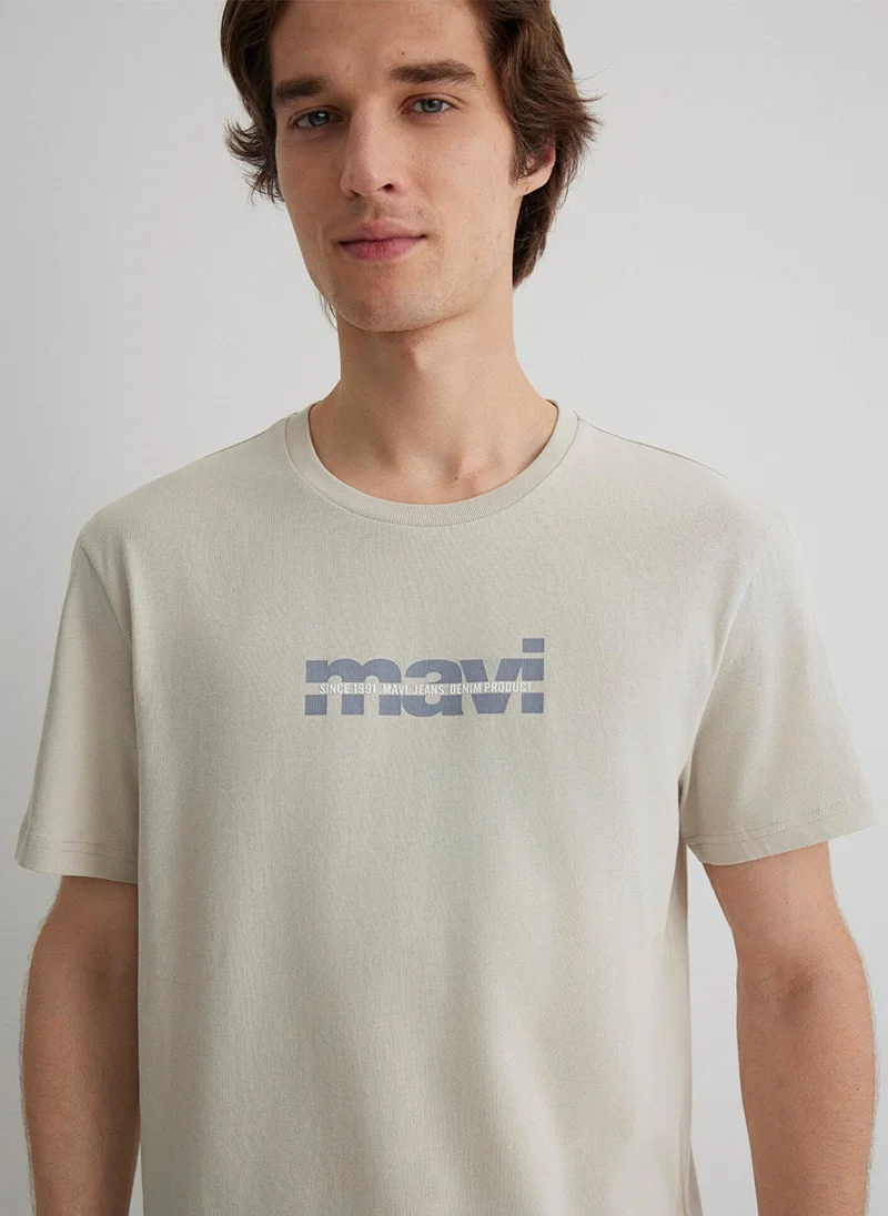 MAVI Mavi Logo Printed Grey Tee