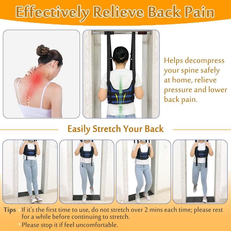 Mybow Back Stretcher, Lumbar Traction Device, Spine Decompression Belt for Pain Relief, Spinal Back Stretcher Belt, Thoracic Spinal Decompression Harness, Portable Stretching Device (Medium) - Image 2