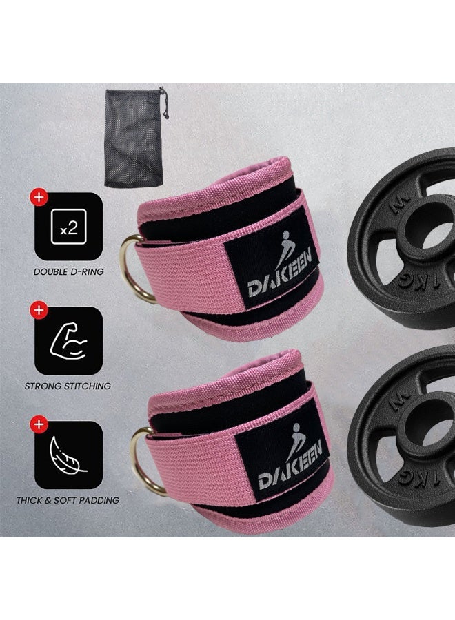 DAKEEN DAKEEN Fitness Ankle Straps for Cable Machines with bag - One Size Fit with Padding, Glute Kickback Ankle Strap for Women & Men, Cable Attachments for Gym, Booty Workouts, Leg Extension  - Image 2