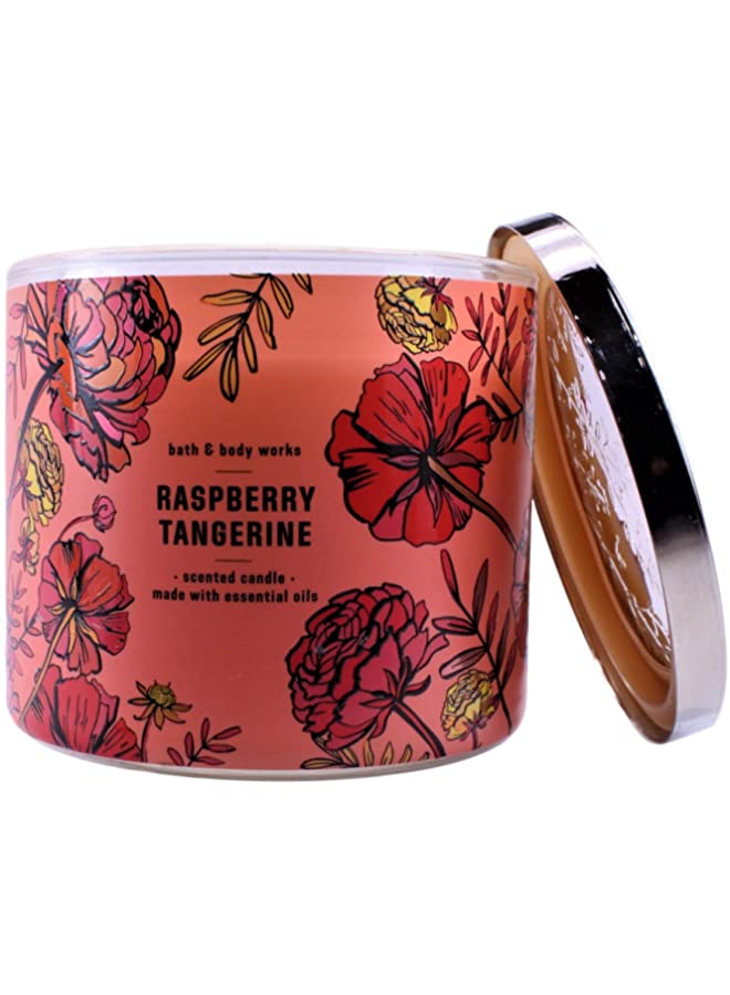 White Barn BBW Rasberry Tangerine 3 Wick Candle