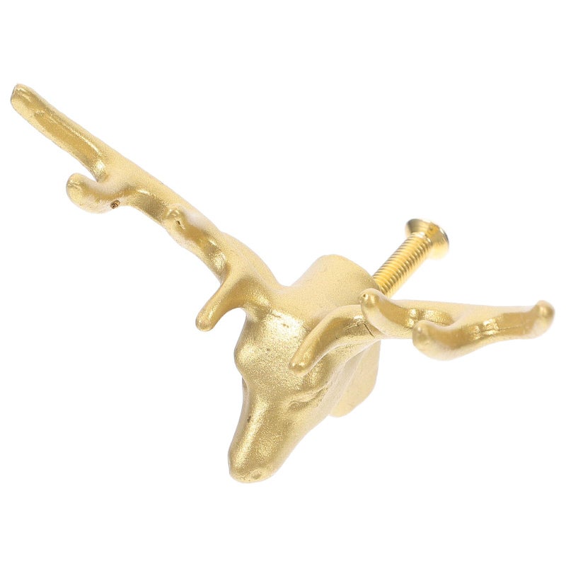 Brass Wardrobe Handle Single Hole Yellow Metal Cabinet Drawer Pull Knob for Furniture - Image 2