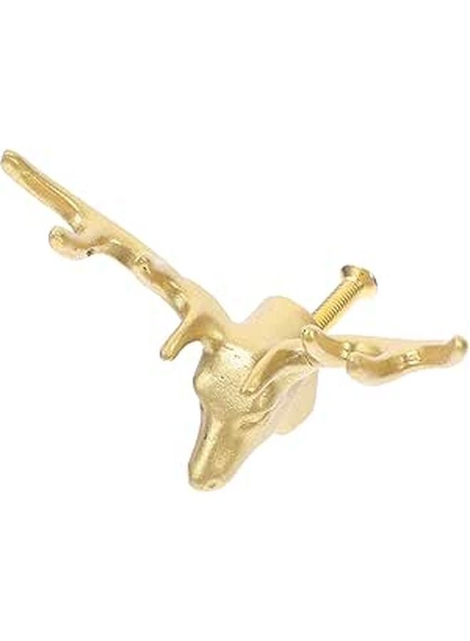 Brass Wardrobe Handle Single Hole Yellow Metal Cabinet Drawer Pull Knob for Furniture - Image 1