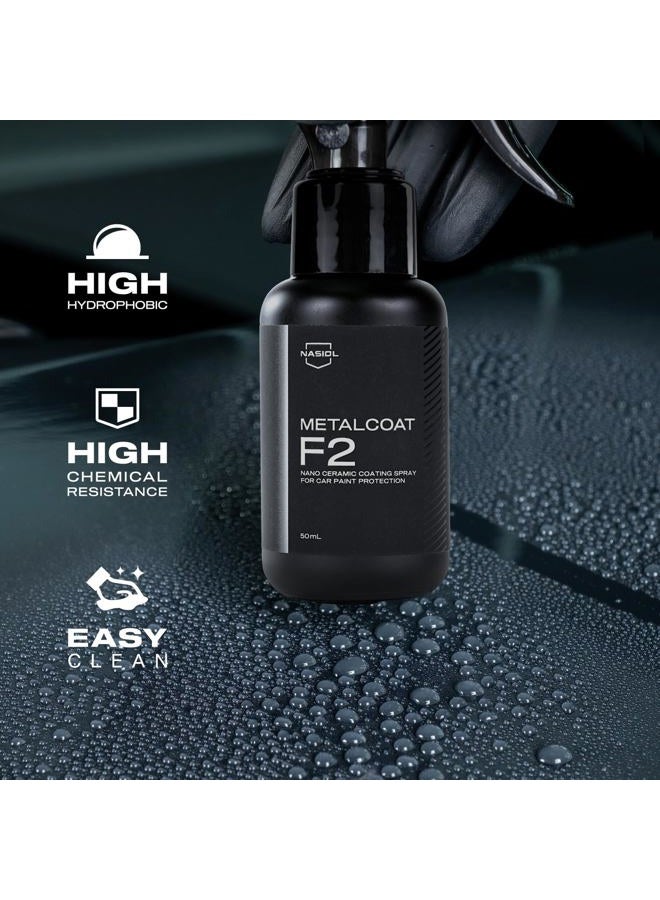 nasiol LOVE & PROTECT THE ORIGINAL Metalcoat F2 Quick Nano Car Ceramic Coating Kit 50 ml(1.7 fl. oz.) - Image 2