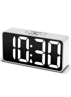 DreamSky Small Digital Alarm Clock For Bedroom Large Big Numbers Display With Brightness Dimmer Electric Bedside Desk Clock With Usb Charging Port Adjustable Alarm Volume 12 24Hr Snooze  - Image 1