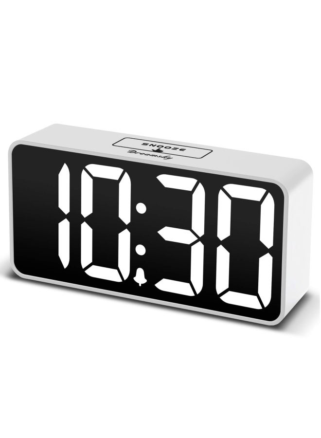 DreamSky Small Digital Alarm Clock For Bedroom Large Big Numbers Display With Brightness Dimmer Electric Bedside Desk Clock With Usb Charging Port Adjustable Alarm Volume 12 24Hr Snooze - Image 1
