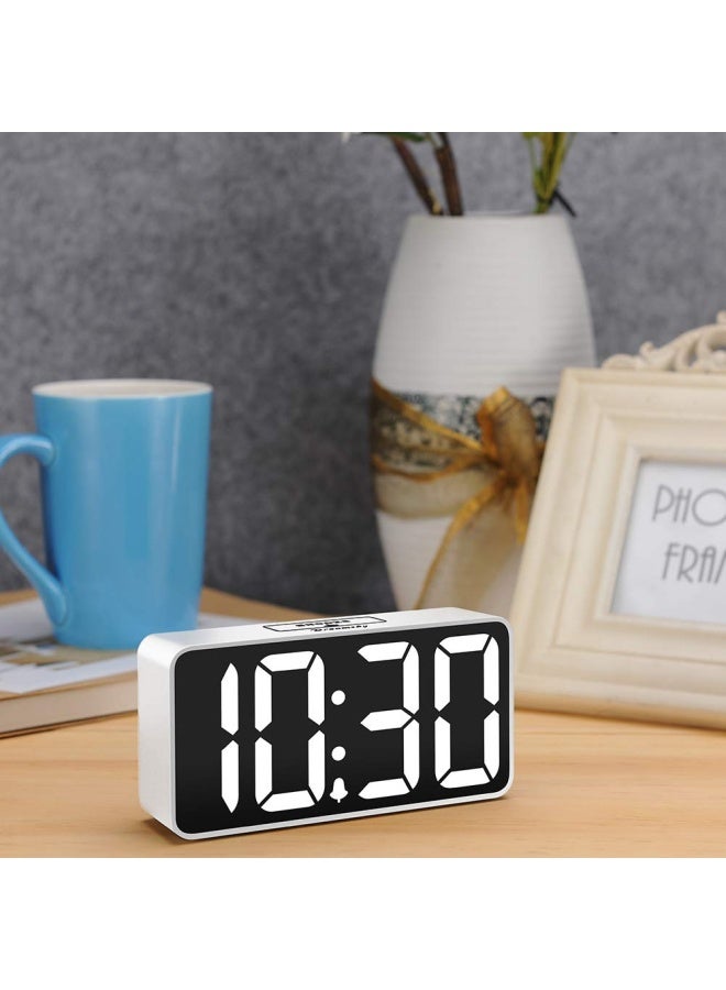 DreamSky Small Digital Alarm Clock For Bedroom Large Big Numbers Display With Brightness Dimmer Electric Bedside Desk Clock With Usb Charging Port Adjustable Alarm Volume 12 24Hr Snooze - Image 5