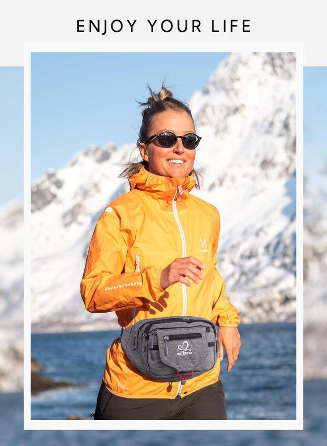 WATERFLY Large Fanny Pack Waist Bag: Multipocket Woman Man Waist Pack Runner Hip Pouch Purse Belt Bag Water Resistant Bum Bag Fit All Phones for Walking Jogging Running Cycling Travelling Hiking - Image 2
