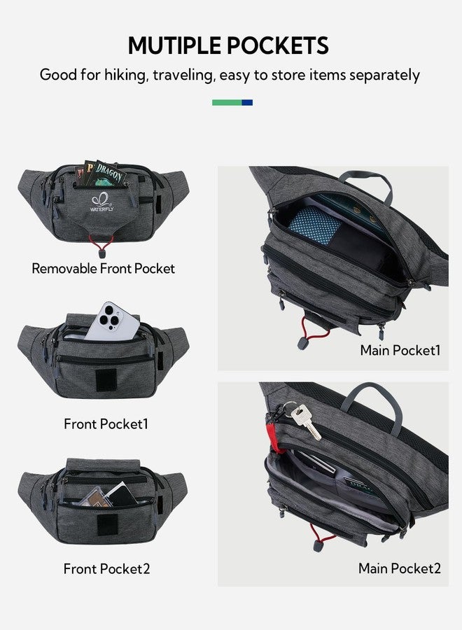 WATERFLY Large Fanny Pack Waist Bag: Multipocket Woman Man Waist Pack Runner Hip Pouch Purse Belt Bag Water Resistant Bum Bag Fit All Phones for Walking Jogging Running Cycling Travelling Hiking - Image 5