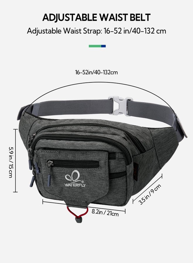 WATERFLY Large Fanny Pack Waist Bag: Multipocket Woman Man Waist Pack Runner Hip Pouch Purse Belt Bag Water Resistant Bum Bag Fit All Phones for Walking Jogging Running Cycling Travelling Hiking - Image 3