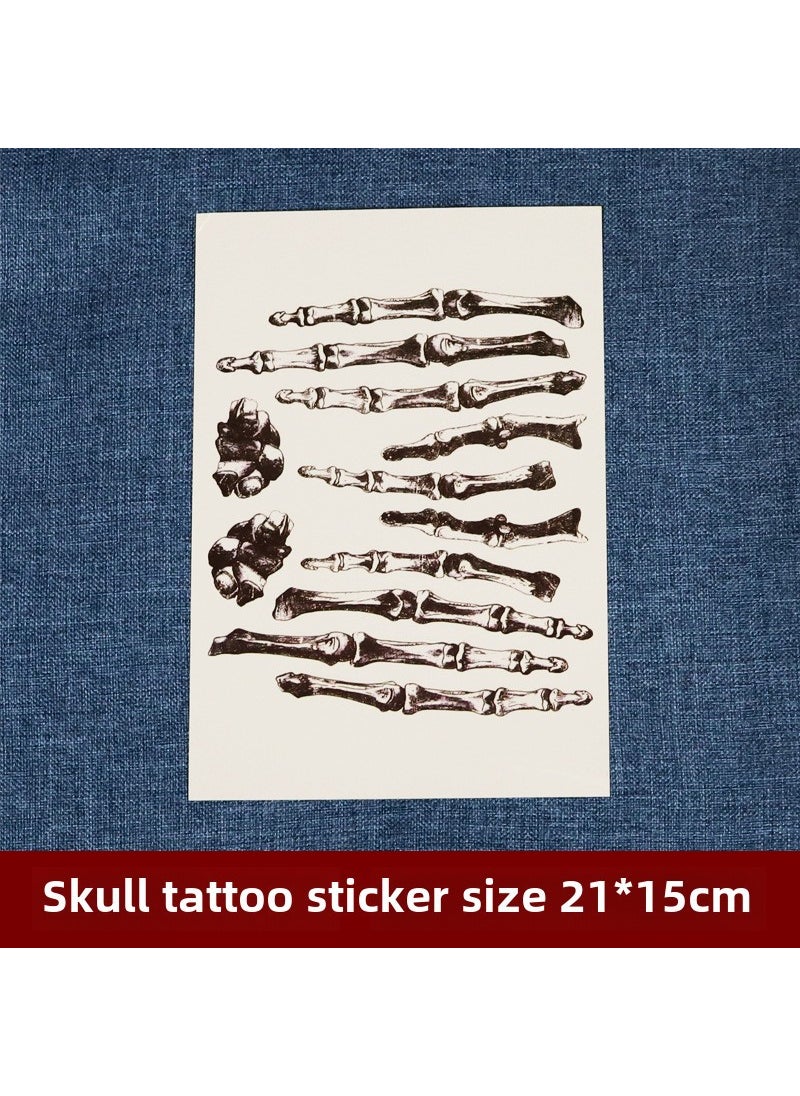 Generic Sadako Cosplay Costume Halloween Witch Party Outfit Skull Tattoo Sticker 