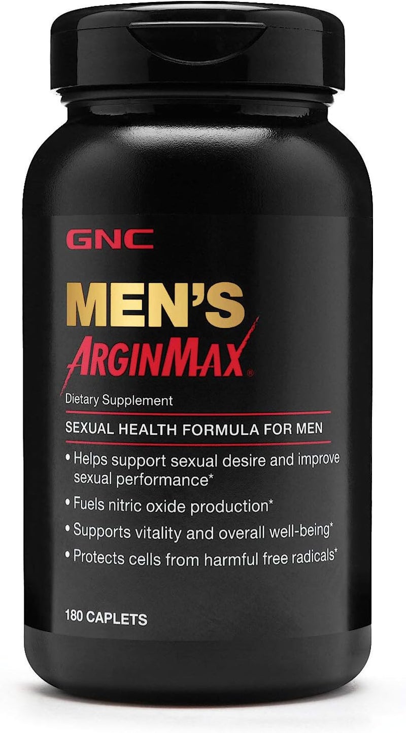 GNC Mens Arginmax Sexual Health Supplement for Men 180 Count Supports Blood Flow and Vitality - Image 1