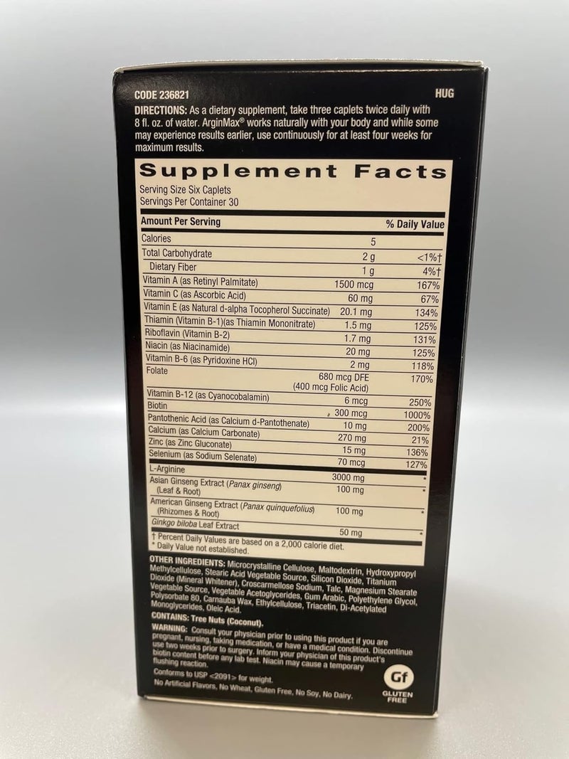 GNC Mens Arginmax Sexual Health Supplement for Men 180 Count Supports Blood Flow and Vitality - Image 3