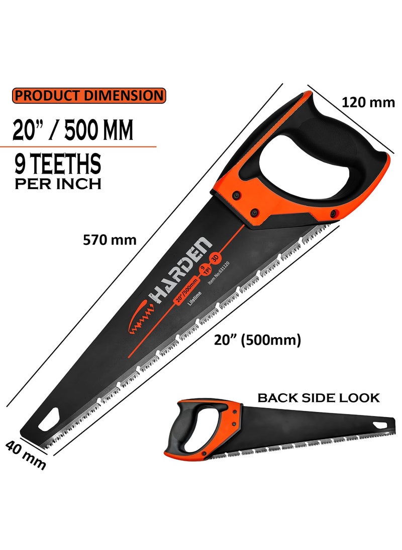 Harden Harden 20 Hand Saw 1605 Mn Steel 3 Face Grinding Teeth Design Professional Series 631120  - Image 3
