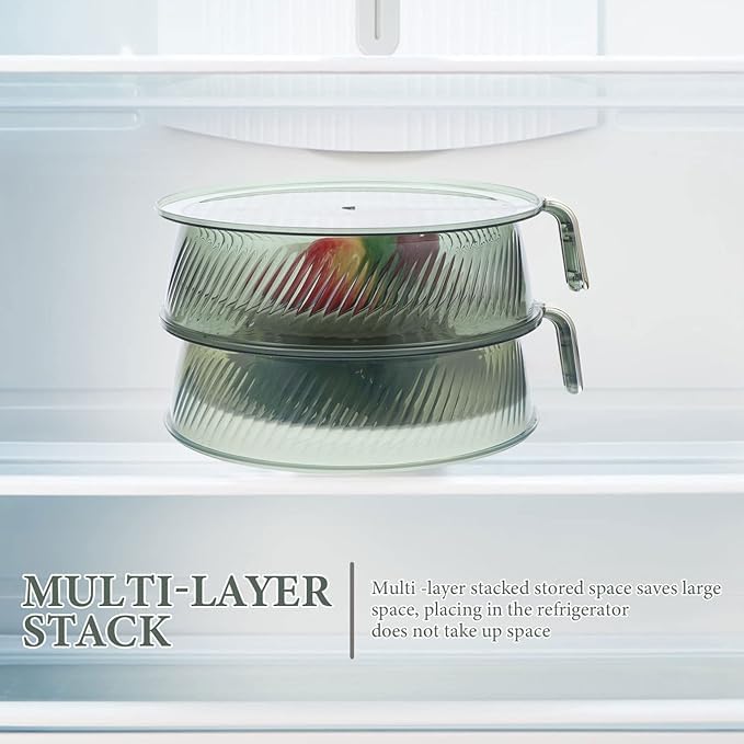 Suicune Suicune vegetable cover, dustproof, multi-layer heat preservation cover, can be superimposed, food cover (3 Layers)  - Image 4