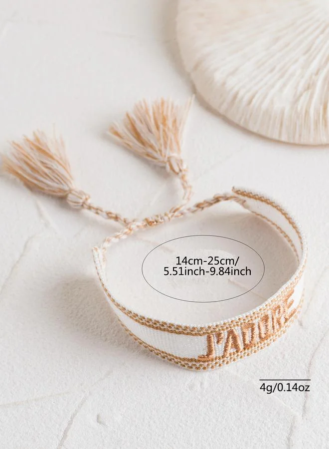 Take Two  Multi-Color Embroidered Woven Bracelet for Women | Best Price UAE