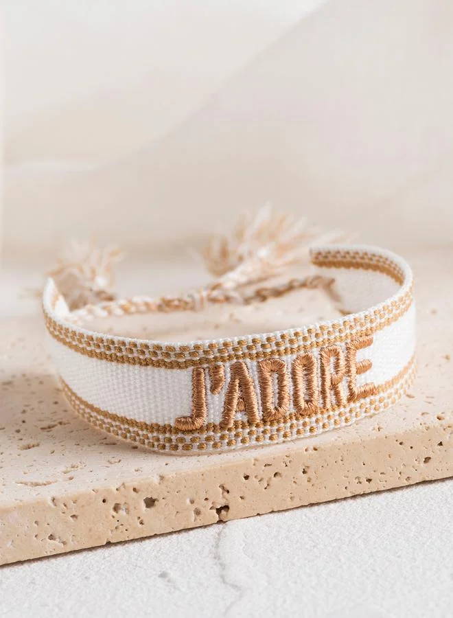 Take Two  Multi-Color Embroidered Woven Bracelet for Women | Best Price UAE