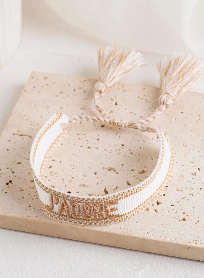 Take Two  Multi-Color Embroidered Woven Bracelet for Women | Best Price UAE