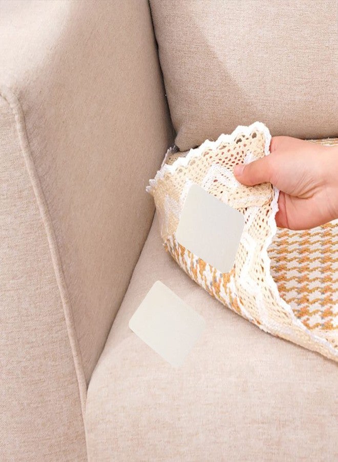 ميني سكايتر شريط لاصق خلفي متين من Mini Skater Square مقاس 3 × 2 بوصة، شريط لاصق ذاتي الحلقة مع لاصق لملاءة السرير والأريكة والسجاد والوسائد والحصائر، (15 مجموعة، بيج) - Image 4