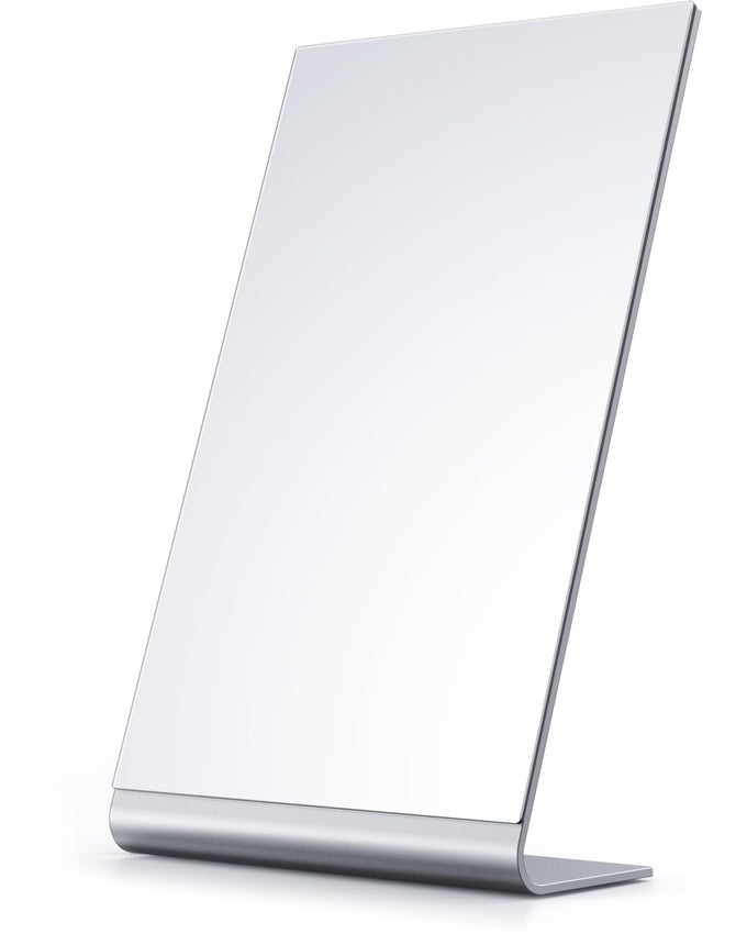 MODERN MAKEUP MIRROR 12 LENGTH ALUMINUM DESK MIRROR VANITY MIRROR FOR COUNTER BEDROOM BATHROOM DORM