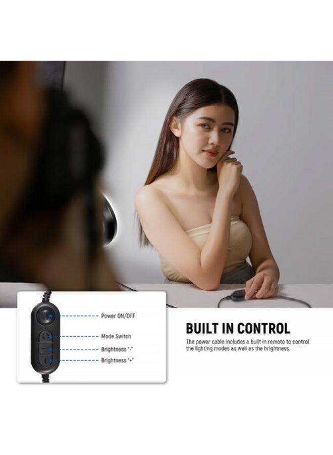 نيوير BASICS BR60 5" Bi-Color Mini Ring Light + Mini Tripod - Image 4