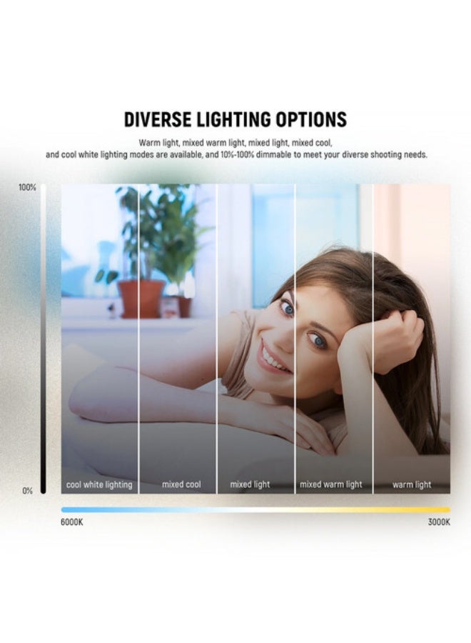 نيوير BASICS BR60 5" Bi-Color Mini Ring Light + Mini Tripod - Image 5