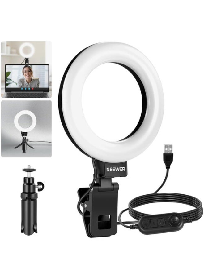 نيوير BASICS BR60 5" Bi-Color Mini Ring Light + Mini Tripod - Image 1