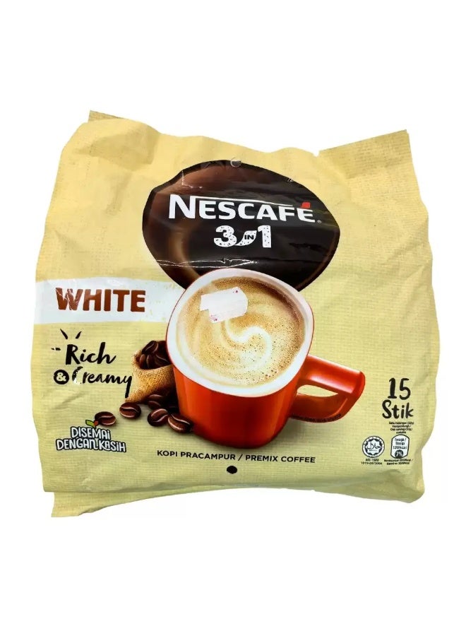 Nescafe 3 in 1 White Coffee Rich And Creamy, Instant Coffee - 32grams Pack of 15 - Image 1