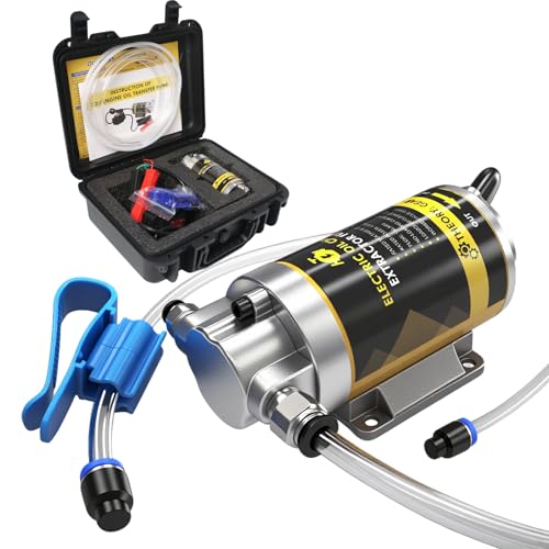 steauty 12V 100W Portable Oil Transfer Pump Set 14Lmin Fluid Transfer Pump for Engine Oil Gear Oil Lubricating Oil Change Electric SelfPriming Motor Gear Oil Pump for Boat Car Trucks and Lawnmower - Image 1