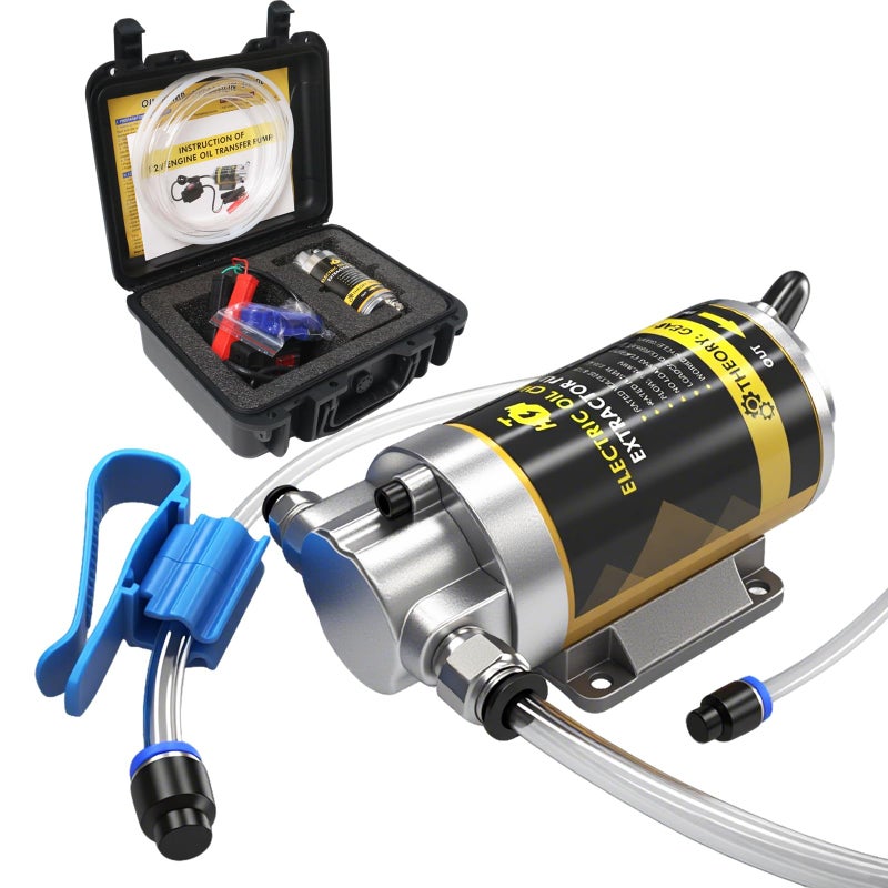 steauty 12V 100W Portable Oil Transfer Pump Set 14Lmin Fluid Transfer Pump for Engine Oil Gear Oil Lubricating Oil Change Electric SelfPriming Motor Gear Oil Pump for Boat Car Trucks and Lawnmower - Image 3