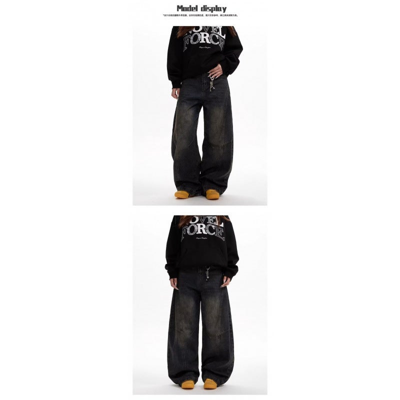 Unisex Classic Denim Jeans Loose Fit Daily Outdoor Wear - Image 1