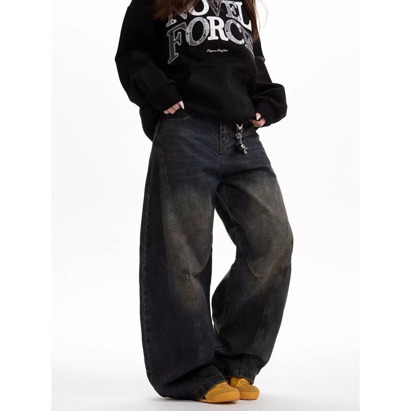 Unisex Classic Denim Jeans Loose Fit Daily Outdoor Wear - Image 2